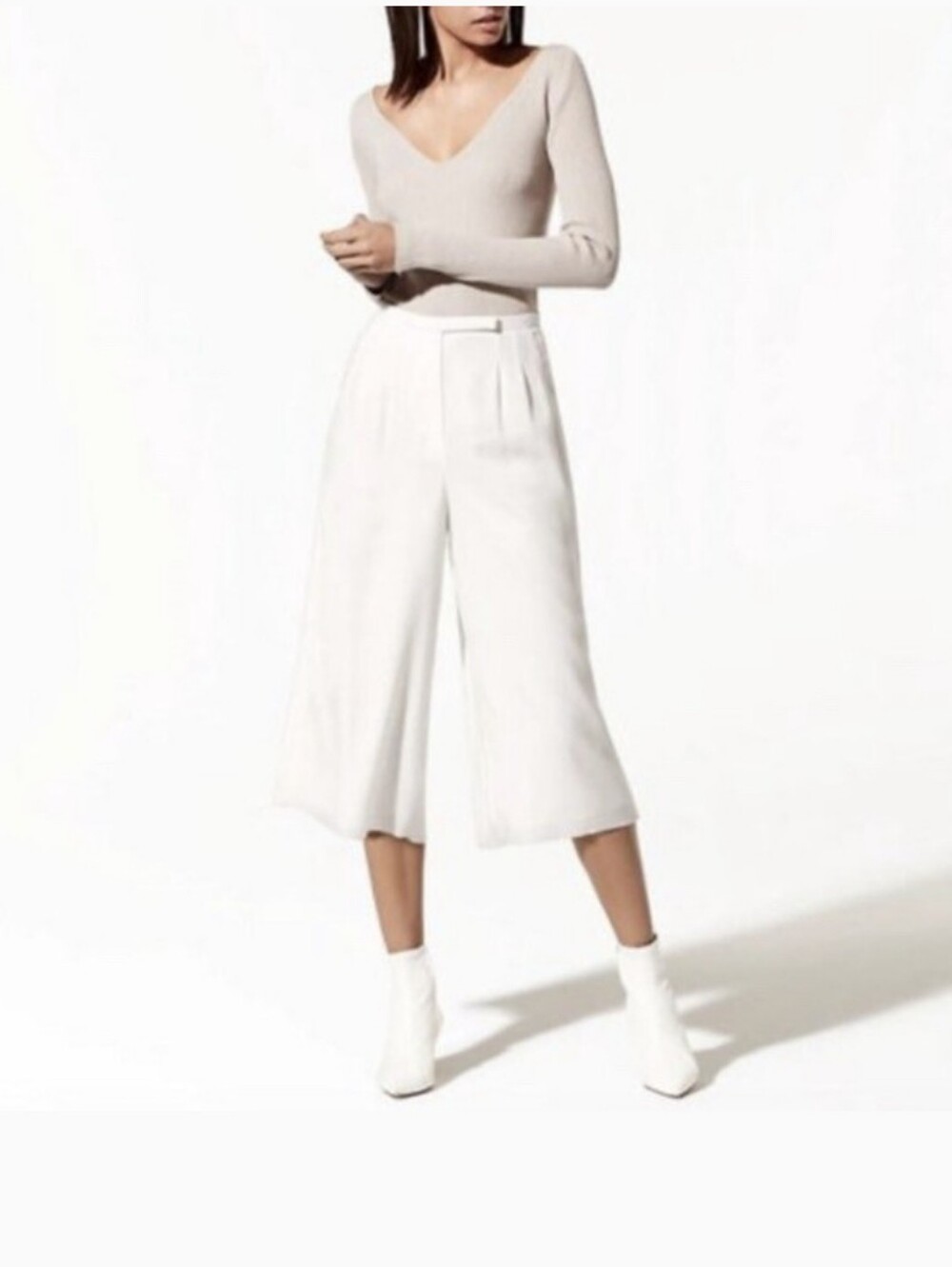 ARITZIA BABATON LAZARUS CREAM CULOTTES SZ 0